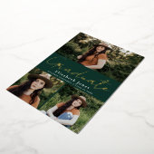 Faire-part de peinture à huile de script vert (Rotation)