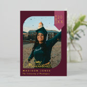 Faire-part de peinture rouge moderne (Debout devant)