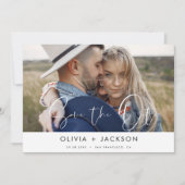 Faire-part de photo blanc écrit à la main pour ann (Devant)