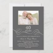 Faire-part de photo d'anniversaire de mariage Eleg (Devant)