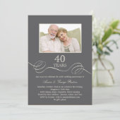 Faire-part de photo d'anniversaire de mariage Eleg (Debout devant)