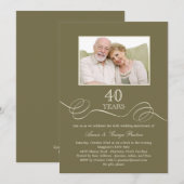 Faire-part de photo d'anniversaire de mariage Eleg (Devant / Derrière)