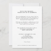 Faire-part de photo d'annonce de fuite avec texte  (Dos)