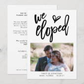 Faire-part de photo d'annonce de fuite avec texte  (Devant / Derrière)