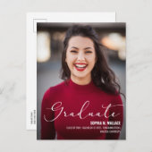 Faire-part de photo de diplômé de l'université mod (Devant / Derrière)