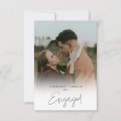 Faire-part de photo de fiançailles classique avec  (Devant)