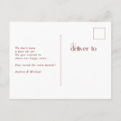 Faire-part de photo de fiançailles d'hiver Mariage (Dos)