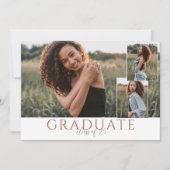 Faire-part de photo de fin d'études avec collage d (Devant)