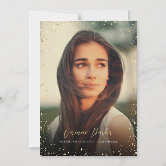 Faire-part de photo de Glitz moderne (Recto)