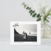 Faire-part de photo de mariage en fuite (Debout devant)