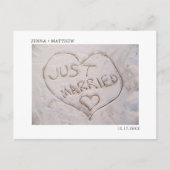 Faire-part de photo de mariage sur la plage (Devant)