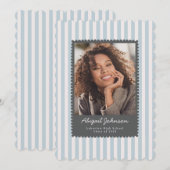 Faire-part de photo de remise de diplôme à motif a (Devant / Derrière)