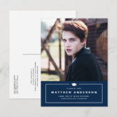 Faire-part de photo de remise de diplôme classique (Devant / Derrière)