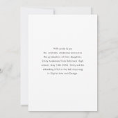 Faire-part de photo de remise de diplôme en écritu (Dos)