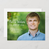 Faire-part de photo de remise de diplôme horizonta (Devant / Derrière)