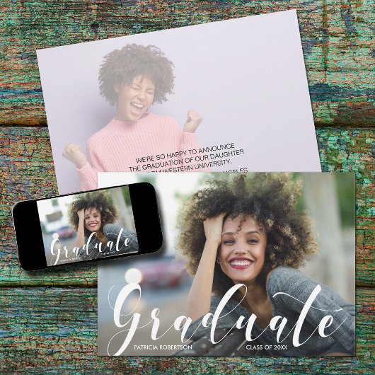 Faire-part de photo de remise de diplômes