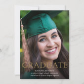 Faire-part de photo Gold Graduate (Devant)