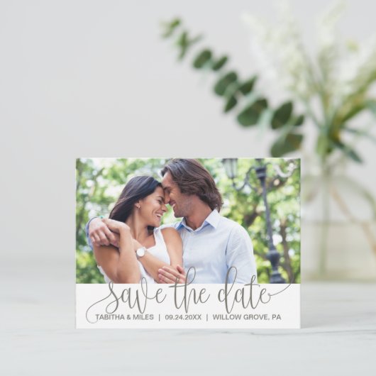 Faire-Part de Photo Rustique (Debout devant)