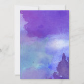 Faire-part de photos de couleur d'eau violette (Dos)