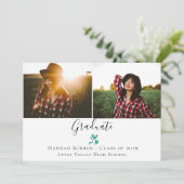 Faire-part de photos de diplômes botaniques modern (Debout devant)