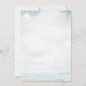 Faire-part de plage aux mouettes à l'aquarelle (Dos)
