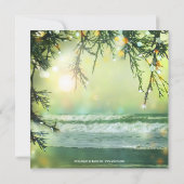 Faire-part de plage étincelante ou après mariage (Dos)