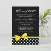 Faire-part de Pois de la Bow Jaune (Debout devant)