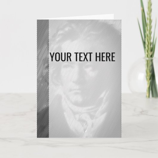 Faire-part de portrait noir blanc Beethoven (Devant)