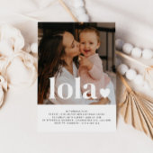 Faire-part de premier anniversaire avec nom et pho