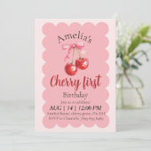 Faire-part de premier anniversaire Cherry pour fil (Debout devant)