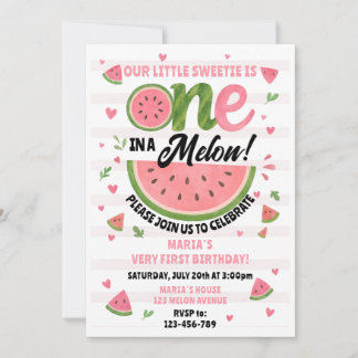 Faire-part de premier anniversaire « One in a Melo
