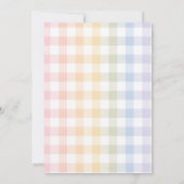 Faire-part de premier anniversaire Pastel Rainbow (Dos)