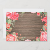 Faire-part de premier anniversaire Rustique Fleurs (Dos)