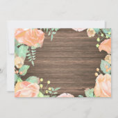 Faire-part de premier anniversaire Rustique Fleurs (Dos)