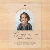 Faire-part de première communion pour garçon avec  (Recto)