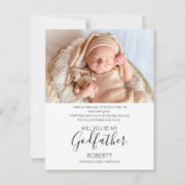 Faire-Part de Proposition de Parrain de Photo Mode (Devant)