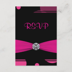 Faire-part de Quinceanera 15 ans Rose Chaude Bulle