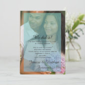 Faire-part de réception avec superposition ombrée  (Debout devant)