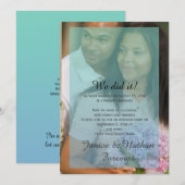 Faire-part de réception avec superposition ombrée  (Devant / Derrière)