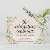 Faire-part de réception de mariage après une fugue (Debout devant)