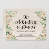 Faire-part de réception de mariage après une fugue (Devant / Derrière)