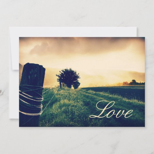 Faire-part de réception de mariage au poteau de cl (Dos)