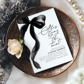 Faire-Part de Réception de Mariage au Ruban Noir «