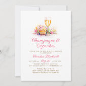 Faire-Part de Réception de Mariage avec Cupcakes a (Devant)