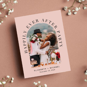 Faire-part de réception de mariage avec photo d'ar