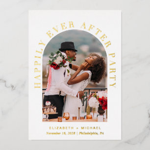 Faire-part de réception de mariage avec photo d'Ar