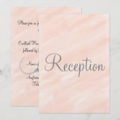 Faire-part de réception de mariage blush monogramm (Devant / Derrière)