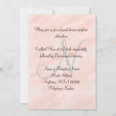 Faire-part de réception de mariage blush monogramm (Dos)