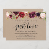 Faire-part de réception de mariage champêtre en kr (Devant / Derrière)