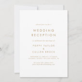 Faire-part de réception de mariage chic typographi (Devant)